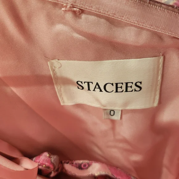 Elegant Pink Floral Strapless Dress - Picture 13 of 13